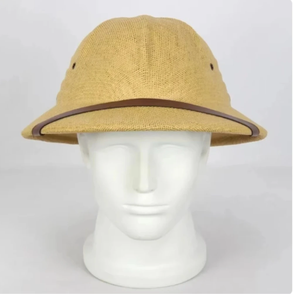 Bucket Hat Straw - 100% Straw Helmet Pith Sun Hat