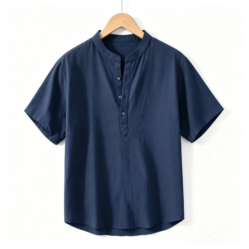 Summer Mens Short Sleeve Shirt - Linen Shirt Breathable review and price