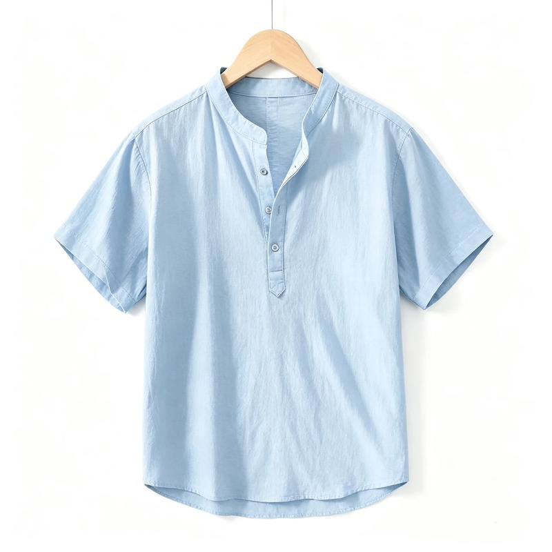Summer Mens Short Sleeve Shirt - Linen Shirt Breathable review and price