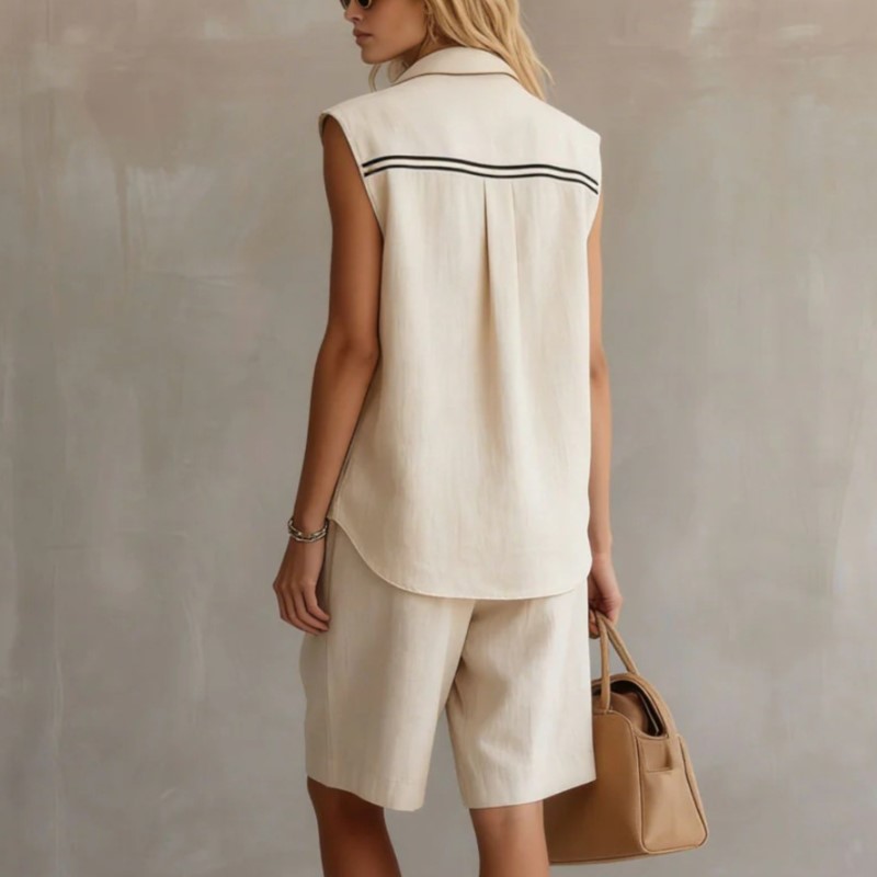 Summer Fashion Solid Linen Ble - Shirt Camp Collar review and price