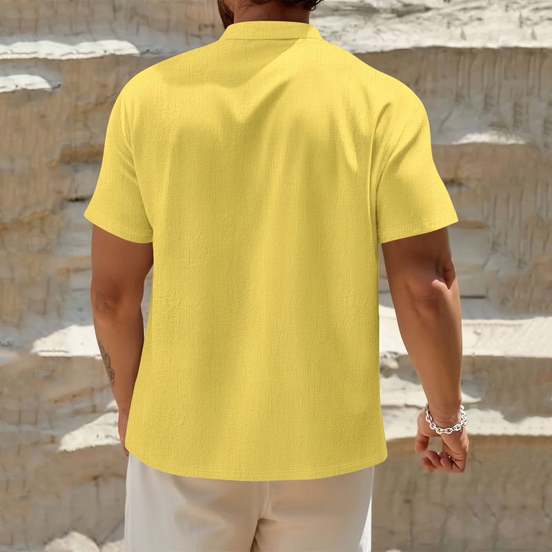 Men's Cotton Linen Henley Shir - Linen Shirt Breathable review and price