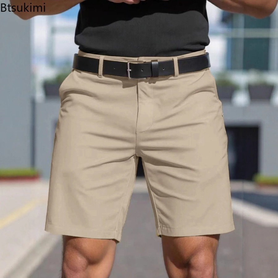 Summer New Mens Solid Slim Chi - Shorts Chino Slim review and price