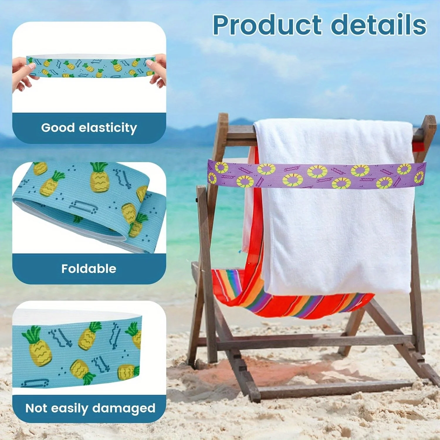 5Pcs  Large Towel Bands for Be - Beach Towel Large review and price