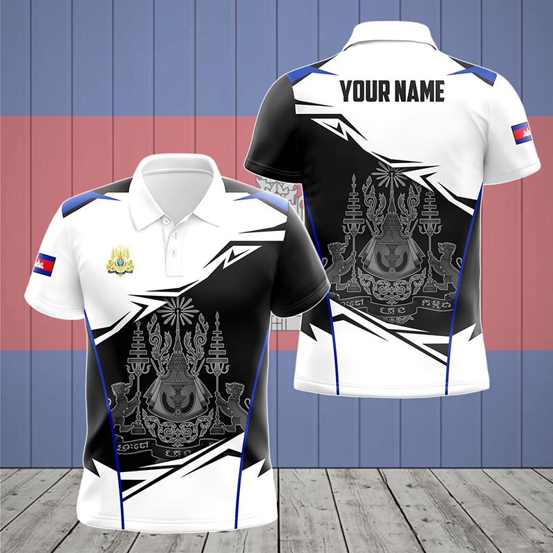 Custom Name Cambodia Flag Grap - Shirt Camp Collar review and price