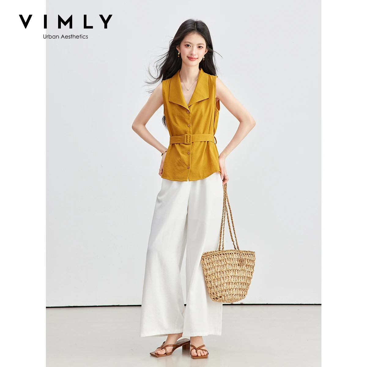 VIMLY Women Summer Commuter Su - Shirt Camp Collar review and price