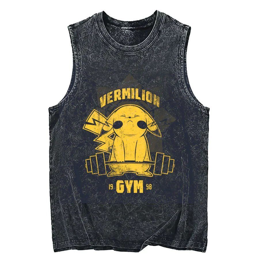 2026 Pokemon Pikachu Acid Wash - Tank Top Muscle review and price
