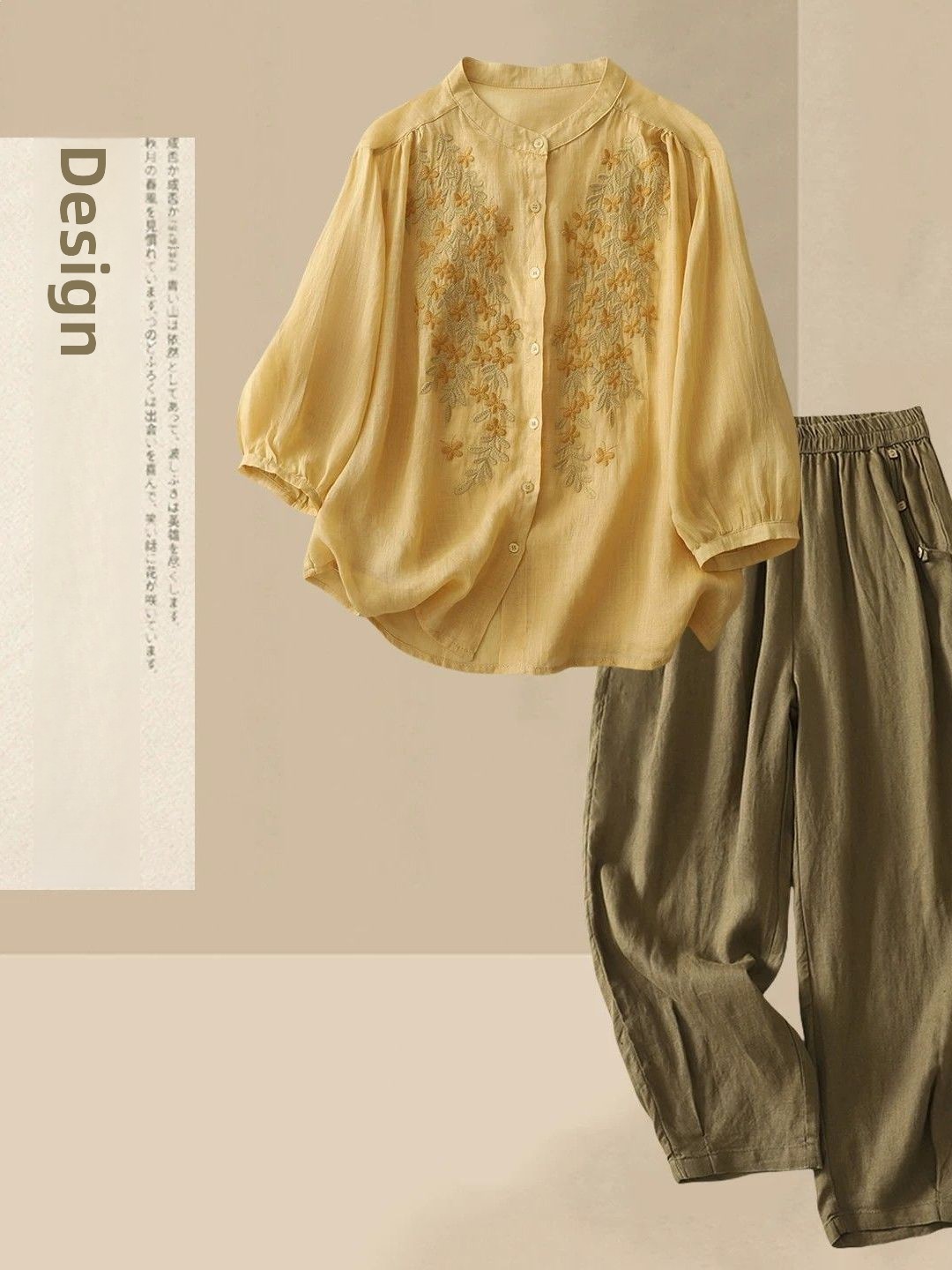 Summer Casual Cotton Linen Set - Linen Shirt Breathable review and price