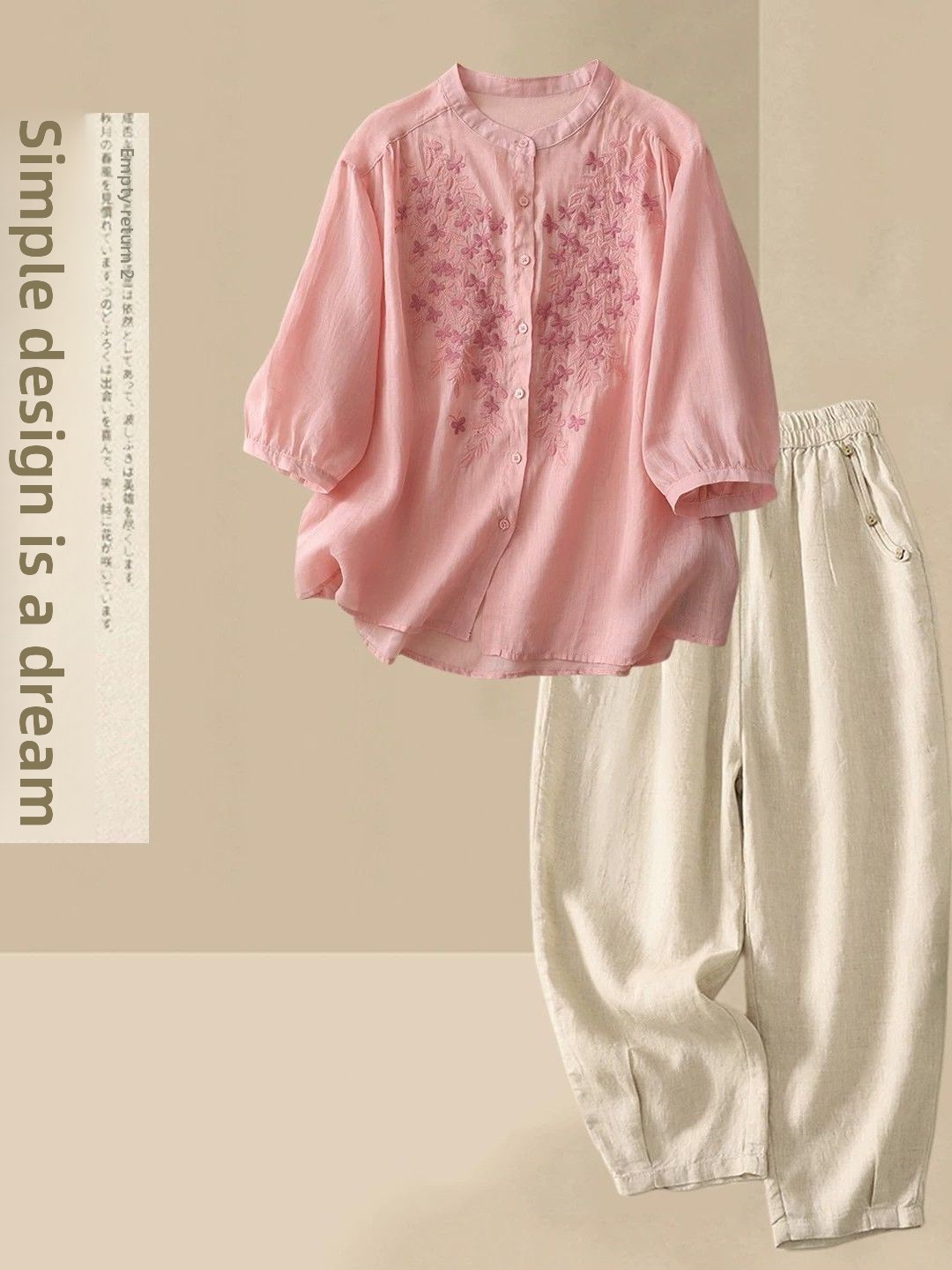 Summer Casual Cotton Linen Set - Linen Shirt Breathable review and price
