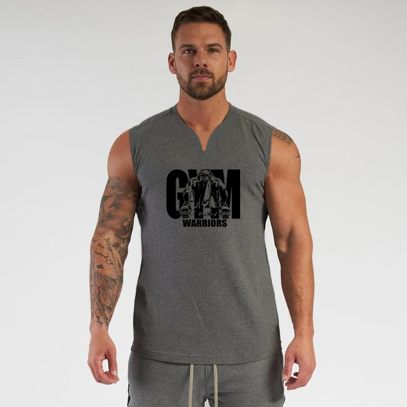 Summer Running V Neck Vests Gy - Tank Top Muscle review and price