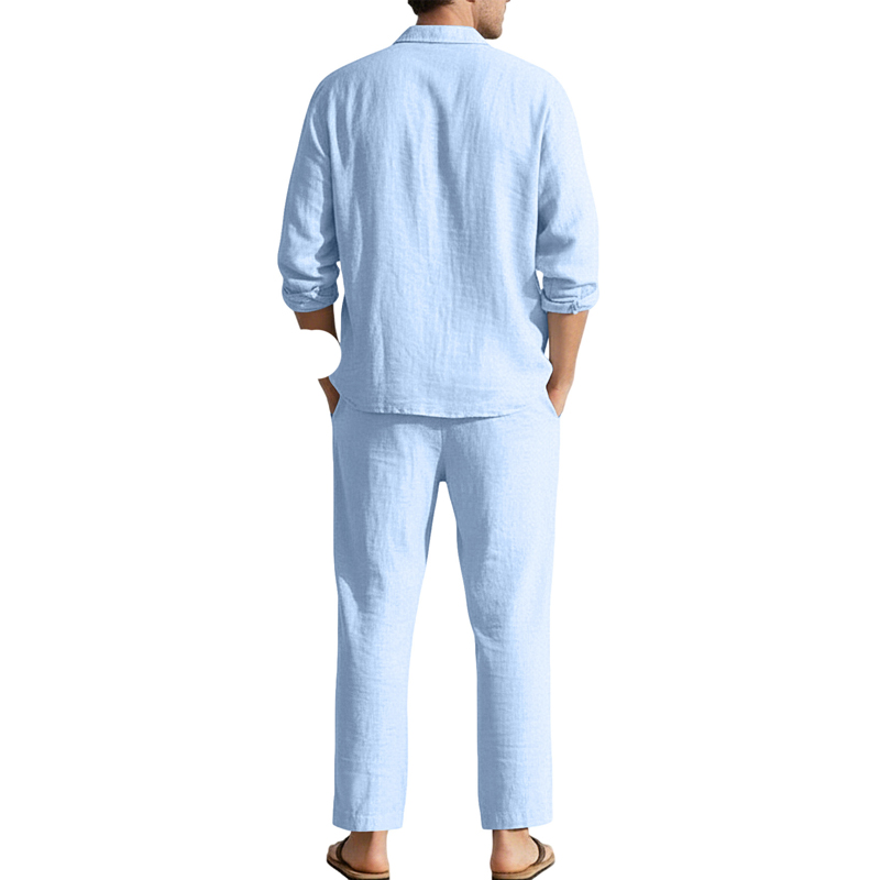 Spring Summer Linen Casual Set - Linen Shirt Breathable review and price